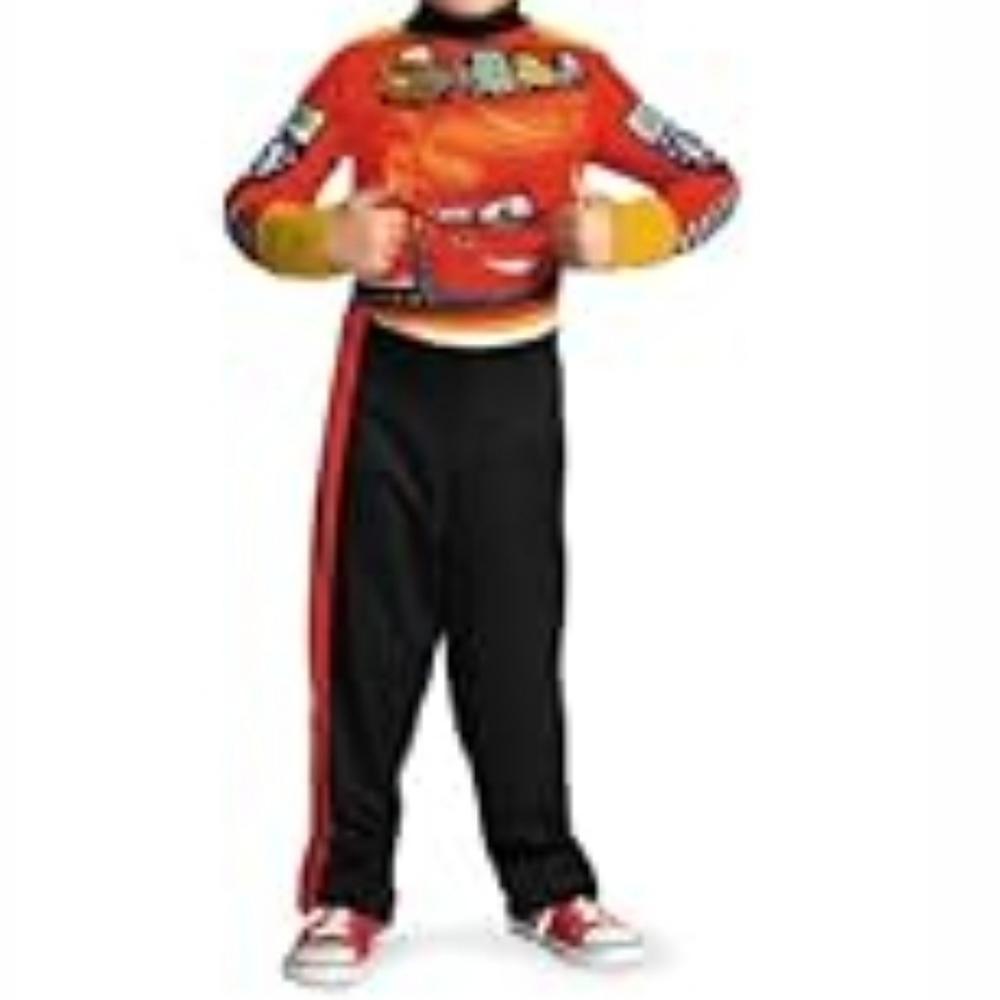 Pixar Cars Kids Racing Car Costume - Red and Black 4/6